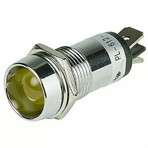 AFI Marinco Bep Luce LED Pilota Indicatore Cromato Corpo Ambra 12V 1001101