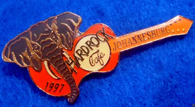 JOHANNESBURG SOUTH AFRICAN ELEPHANT PROTOTYPE 97 BLUE GUITAR Hard Rock Cafe PIN