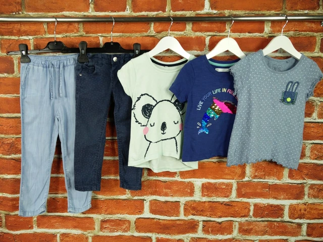 T-SHIRT TOP RAGAZZE PACCHETTO ETÀ 2-3 ANNI NEXT GAP ecc JEANS PANTALONI KOALA 98CM