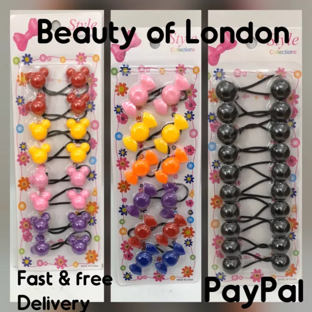 Kids Hair Bobbles/Girls Hair Elastics/Ponytail Hair Bobbles Accessories New