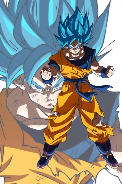 Dragon Ball Super Poster Gogeta and Gogeta Blue Logo 12inx18in