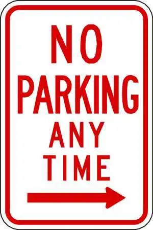 Zing 2278 No Parking Sign, 12" W, 18" H, English, Aluminum