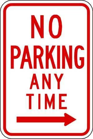 Zing 2278 No Parking Sign, 12" W, 18" H, English, Aluminum
