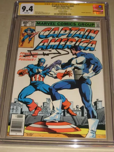 Captain America 241 (Marvel Comics) Punisher Cgc 9.4 Sign Frank Miller Newsstand