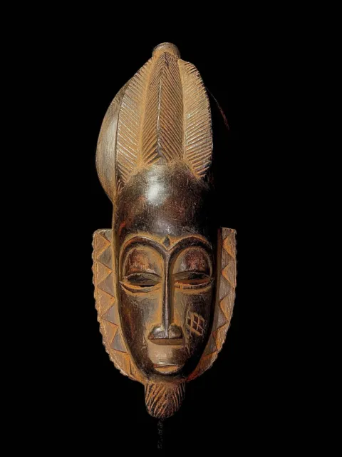 African art Hand-carved African wooden mask African tribal Guro mask-4414