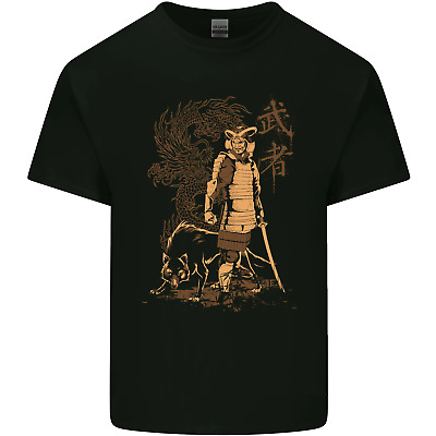 Dragon Warrior Wolf Dragon MMA Samurai Mens Cotton T-Shirt Tee Top