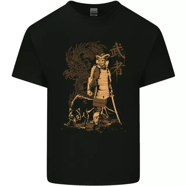Dragon Warrior Wolf Dragon MMA Samurai Mens Cotton T-Shirt Tee Top