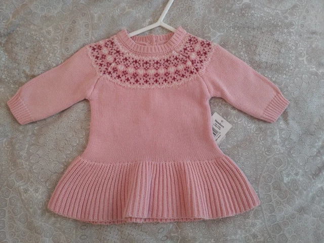 Abito rosa Matalan bambine fairisle. neonato CTRL £12