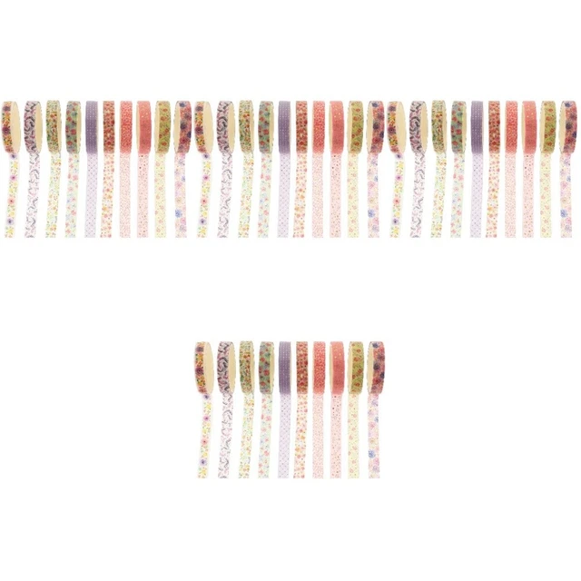 40 Rolls Decorative Washi Tapes Hot Stamping Washi Tape Flower Stickers Classic