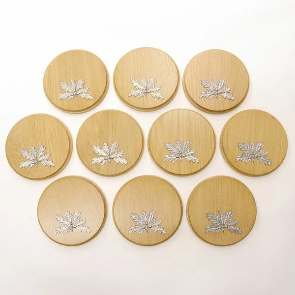 10 Pieza Keilerschilder Redondo De Roble Claro Af 15 CM Tablero Keiler