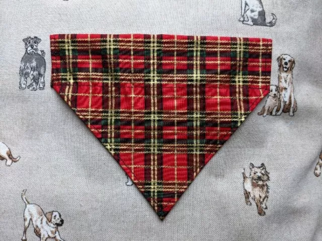 Dog Collar bandana "Tartan" 100% of the cost of item goes to Charity