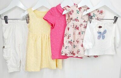 DKNY accanto H&M ecc 5 Set Bambina Nuovo Bundle Taglia Neonato 0-1 ANNO Vestito T Shirt 