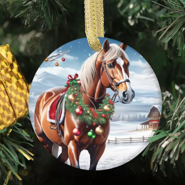 Variety of Ornament Horse - Chestnut & White Horse Christmas Ornaments Horses