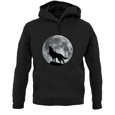 Wolf Moon Silhouette - Hoodie / Hoody - Werewolf - Direwolf - Animal - Love