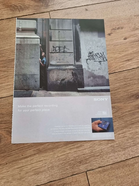 (TNEW68) ADVERT/PICTURE 11X8& Sony: Mz-R55 Recordable Minidisc Walkman ...