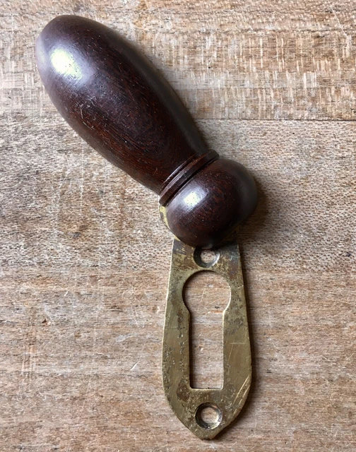 Vintage Escutcheon Keyhole Wooden Antique Door Hardware Victorian Old Salvage