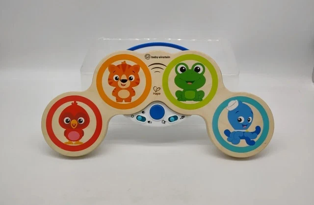 Baby Einstein Hape Magic Touch Drums Musical Toy Wooden Songs Works & So FUN!