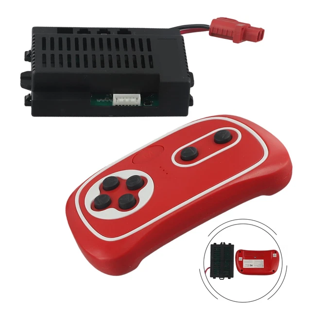 Kit Télécommande 27MHz Avec Récepteur 6V - Pour Voitures électriques Enfant - Radio-commande Basique - Émetteur Et Récepteur Noirs