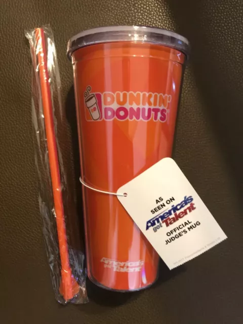 DUNKIN DONUTS America's Got Talent Official Judge's Mug 22oz Acrylic Tumbler NEW
