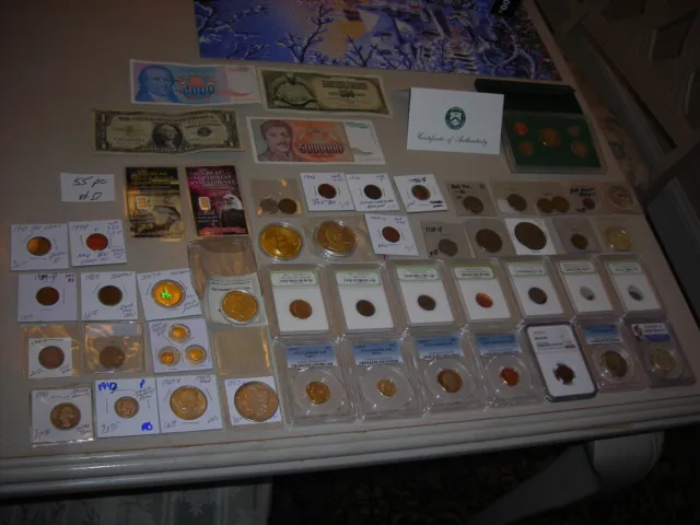 55 PCGS slabbed coin lot unc,gem bu,silver,Commemorative,MORGAN DOLLAR,ROMAN