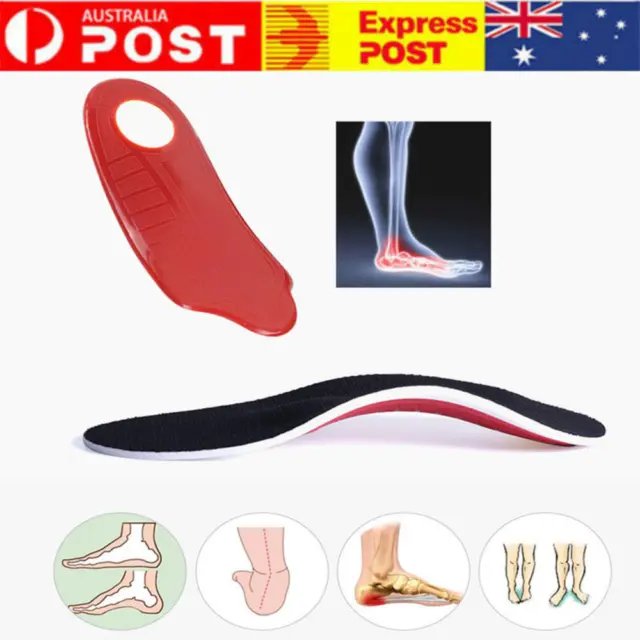 Unisex Orthotic Gel High Arch Support Insoles Gel Pad 3D Arch Support Flat Feet