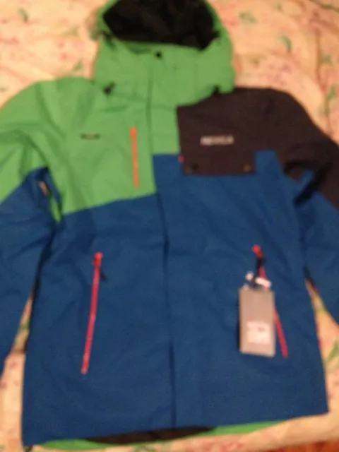 VINTAGE NEVICA JACKET Mens 36 Large Purple Neon Ski Jacket 80s 90s Colorblock 53.95 PicClick AU