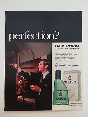 Clipping Pubblicità Advertising 1969 ATKINSONS Hair Lotion for Gentlemen 