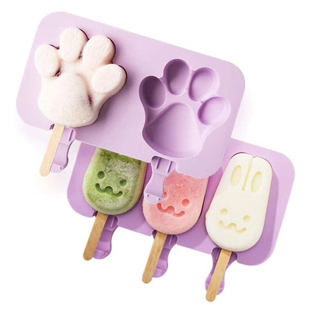 Molde de silicona para helado paletas congelado para fabricante de postres con 50 palitos hágalo usted mismo