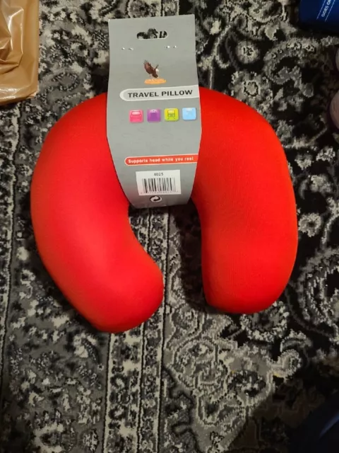 CarryOn Microbeads Travel Neck Pillow Red color travel pillow