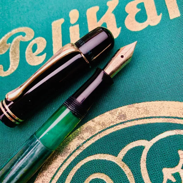 1942 Pelikan 100 14K Ef Flex Perfect Mint Piston Late Rare Vintage Fountain Pen