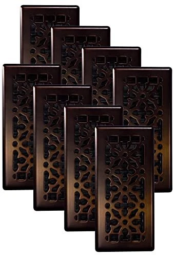 Rejillas decorativas AGH410-RB-8 registro de piso gótico 4x10 pulgadas bronce frotado