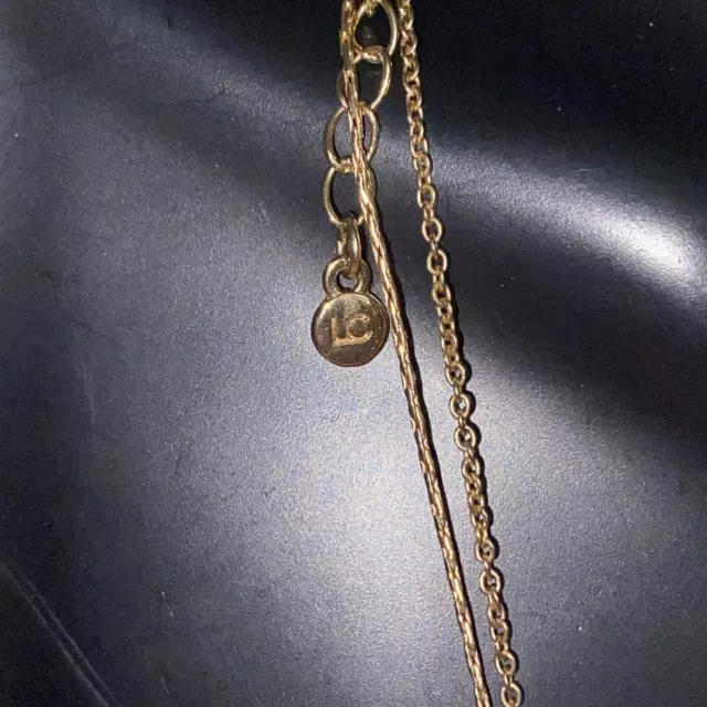 Lauren Conrad two strand gold tone necklace 15” Inches 2