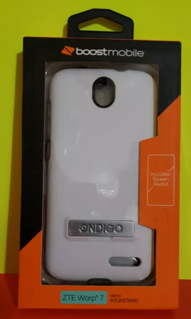 Boostmobile case ondigo zte  warp*7  WITH KICKSTAND  INCLUDES  SCREEN  GUARD