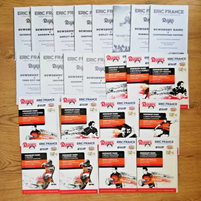 Dewsbury Rugby League Programmes 2011 - 2013