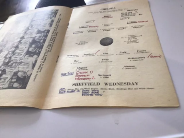 Chelsea v Sheffield Wednesday 1960/61 2