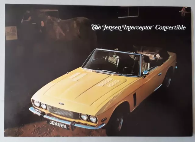 Jensen Interceptor Series III Convertible Leaflet / Brochure 1974