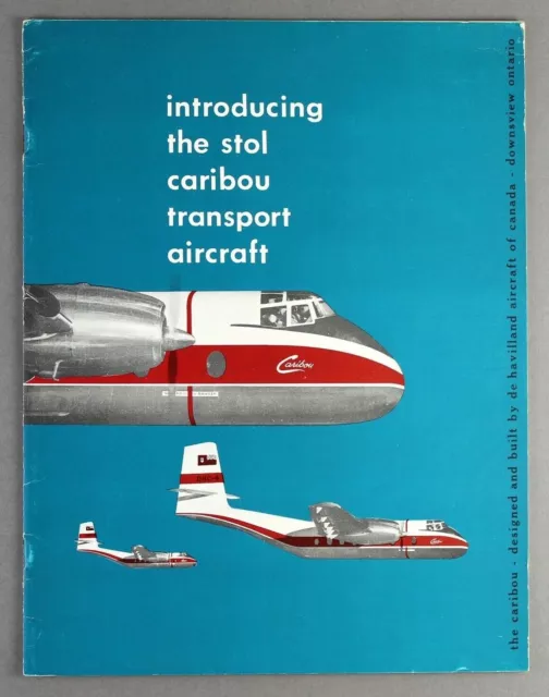 De Havilland Canada Dhc-4A Caribou Manufacturers Sales Brochure 1962 Seat Maps
