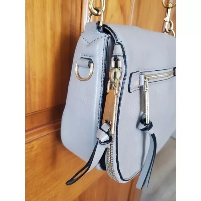 Marc Jacobs Recruit Nomad Pebbled Leather Crossbody Bag Gray 3