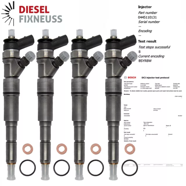 4x Injecteur 0445110131 BMW E46 320d(150PS) 330xd(204PS) 320td