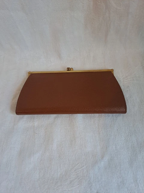 Porte-monnaie Vintage Le Tanneur En Cuir Marron - 3 Compartiments, Années 80, Occasion Bon état