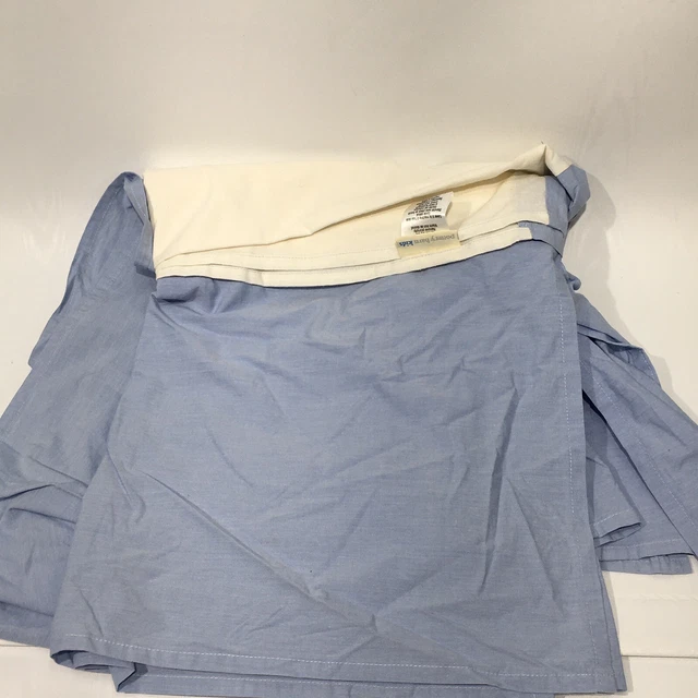 Falda de cama completa Pottery Barn para niños azul claro Chambray toda algodón