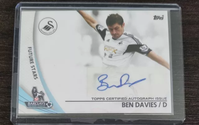 2013 Topps English Premier League Gold Ben Davies Swansea Future Stars Auto