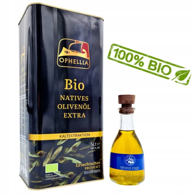 BIO Extra Natives Virgin Olivenöl aus Kreta 5L 0,3% Fettsäureanteil Ophellia