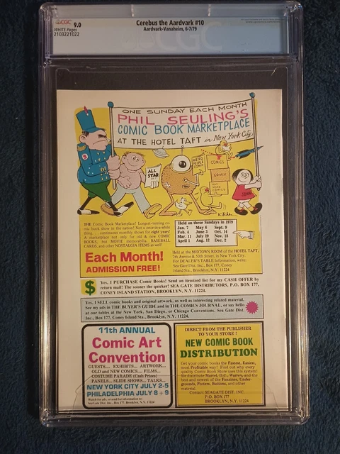 Cerebus the Aardvark #10 CGC 9.0 (1979) - Origin of Sophia Dave Sim 2