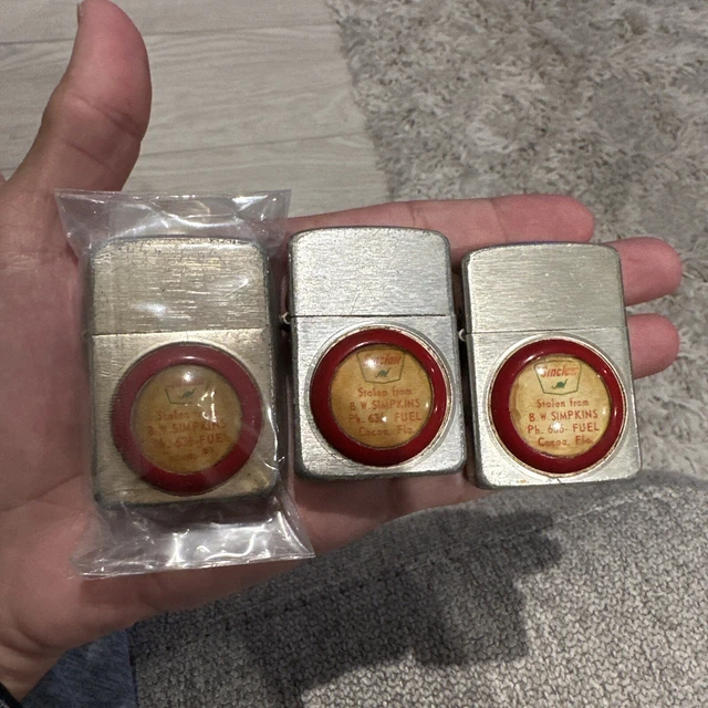 Sinclair Gas Oil Lighters Lot Of 3