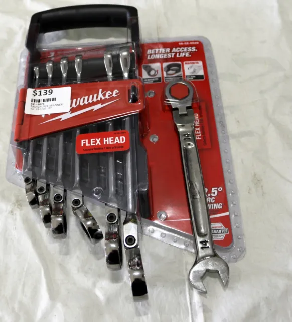 Milwaukee Metric Flex Head Ratcheting Combination Wrench Set 7 Piece - 48229529