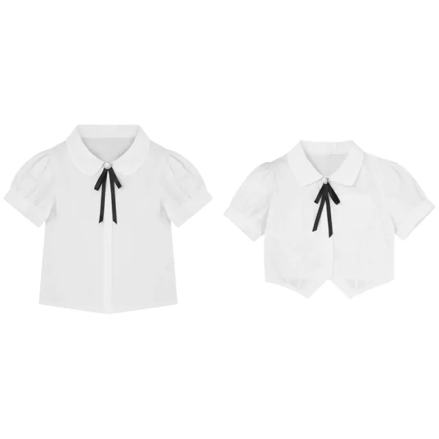 Kids Girls T-shirts Elegant Tops Summer Shirts Soft Undershirts Princess Tees
