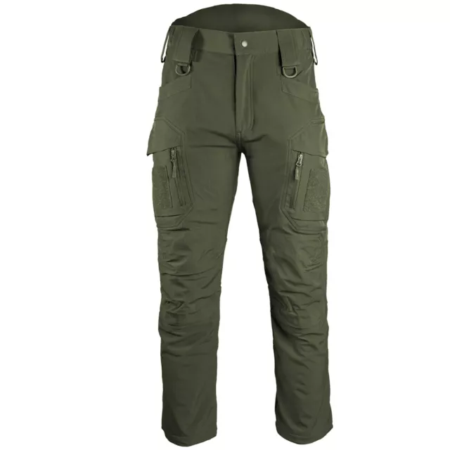 Mil-Tec Assault Softshell Pantalon Homme Randonnée Plein Air Chaud Ranger Green