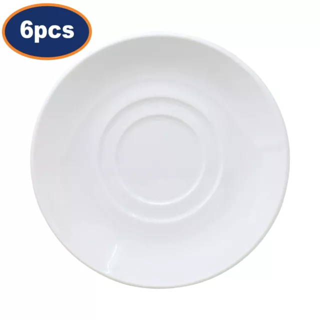 6Pcs Stacking Saucer Fully Vitrified Ceramic Microwave Oven Freezer Safe 15cm