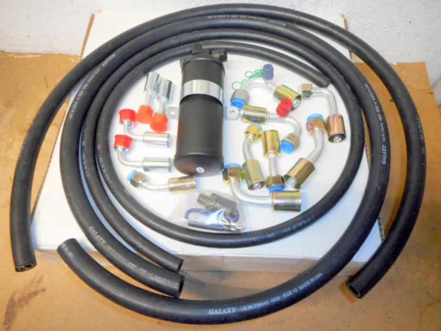 A/C Hose Kit,General Use,W/135 Degree O Ring Fittings/Binary Switch Hot/Rat Rod